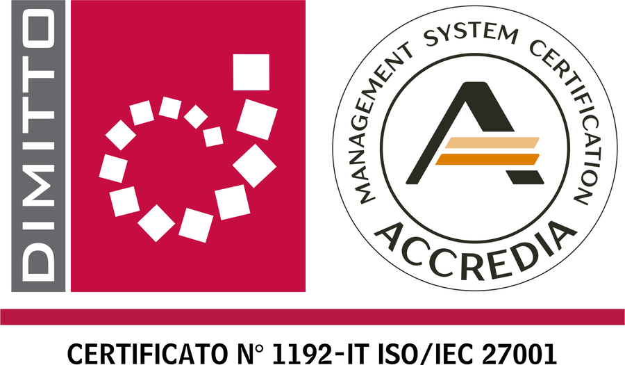 Certificato ISO/IEC 27001 n. 1192-IT — Dimitto e Accredia